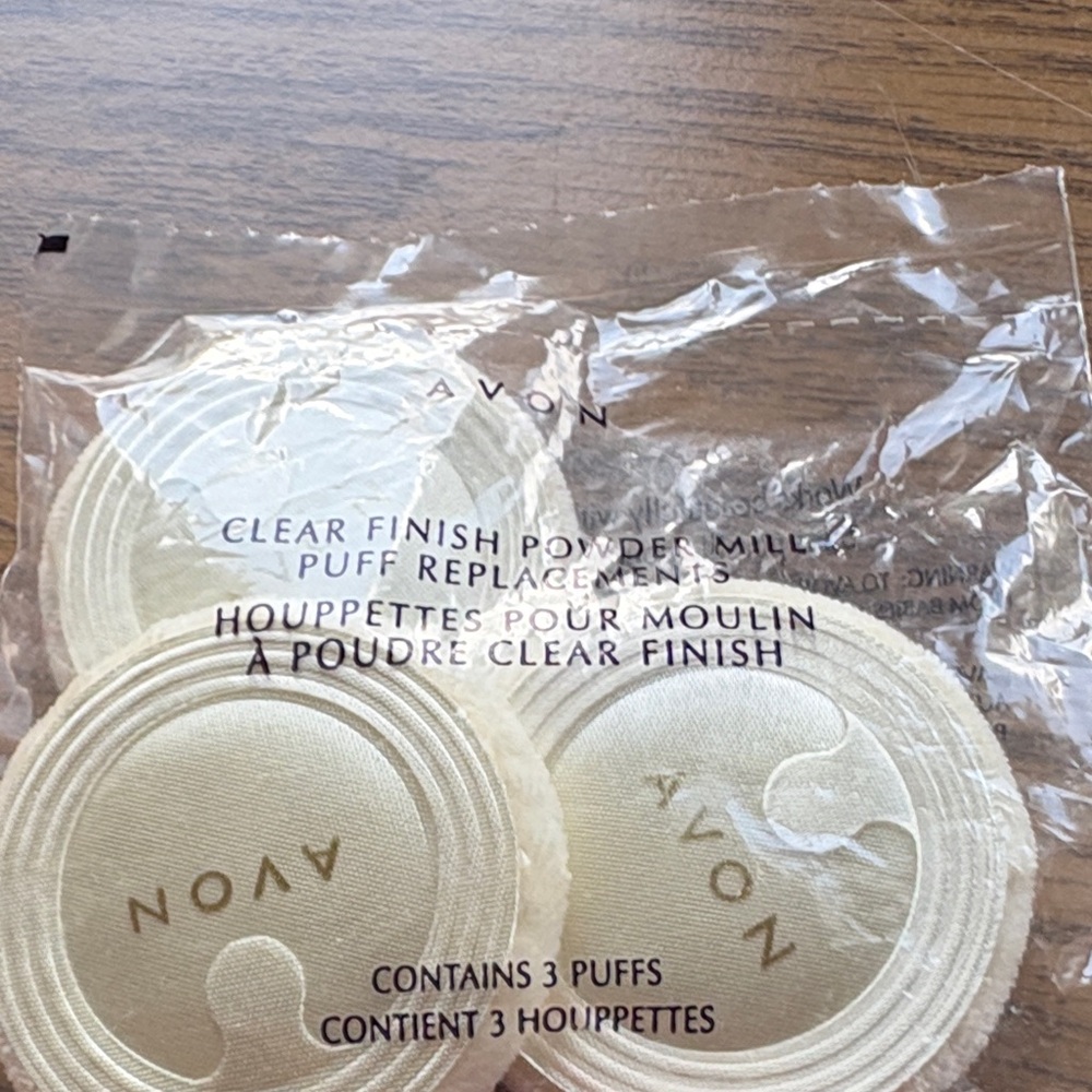 Avon Cream Powder Puff Set